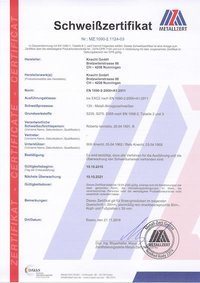 knecht Schweisszertifikat